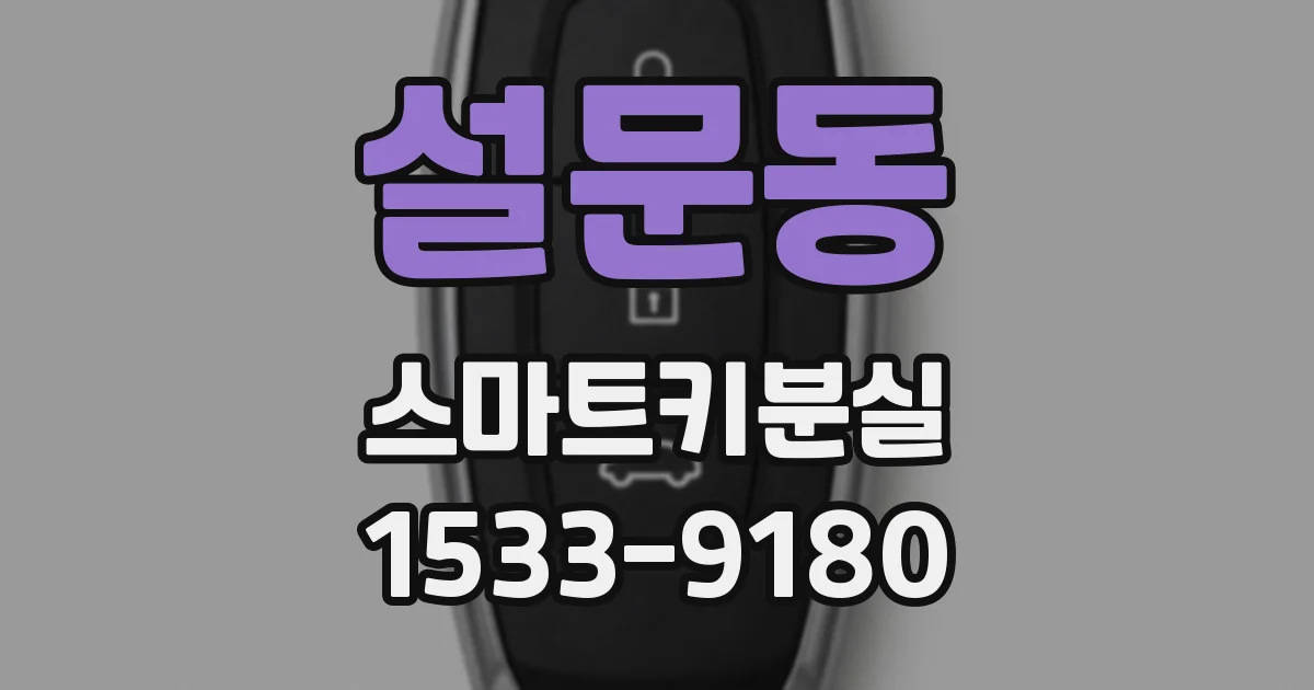 설문동 스마트키분실