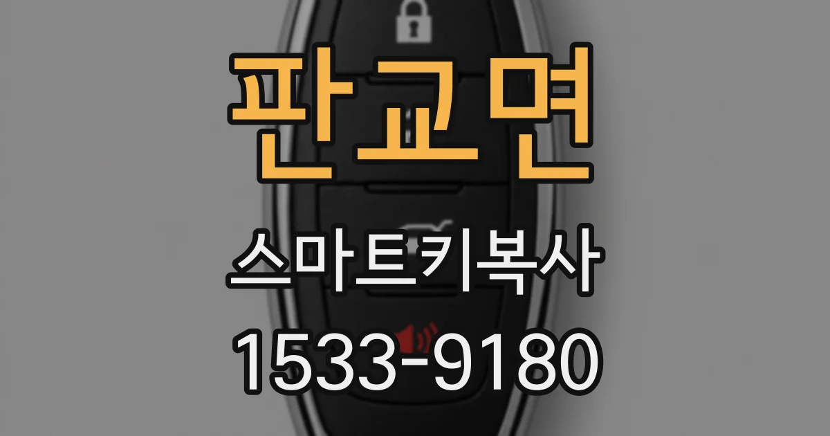 판교면 스마트키복사