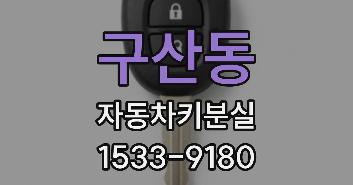 구산동 자동차키분실