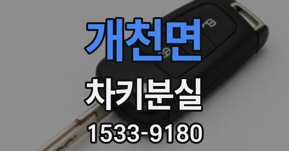 개천면 차키분실