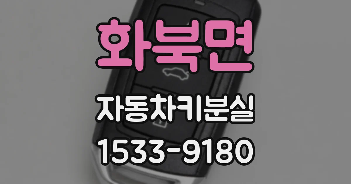화북면 자동차키분실