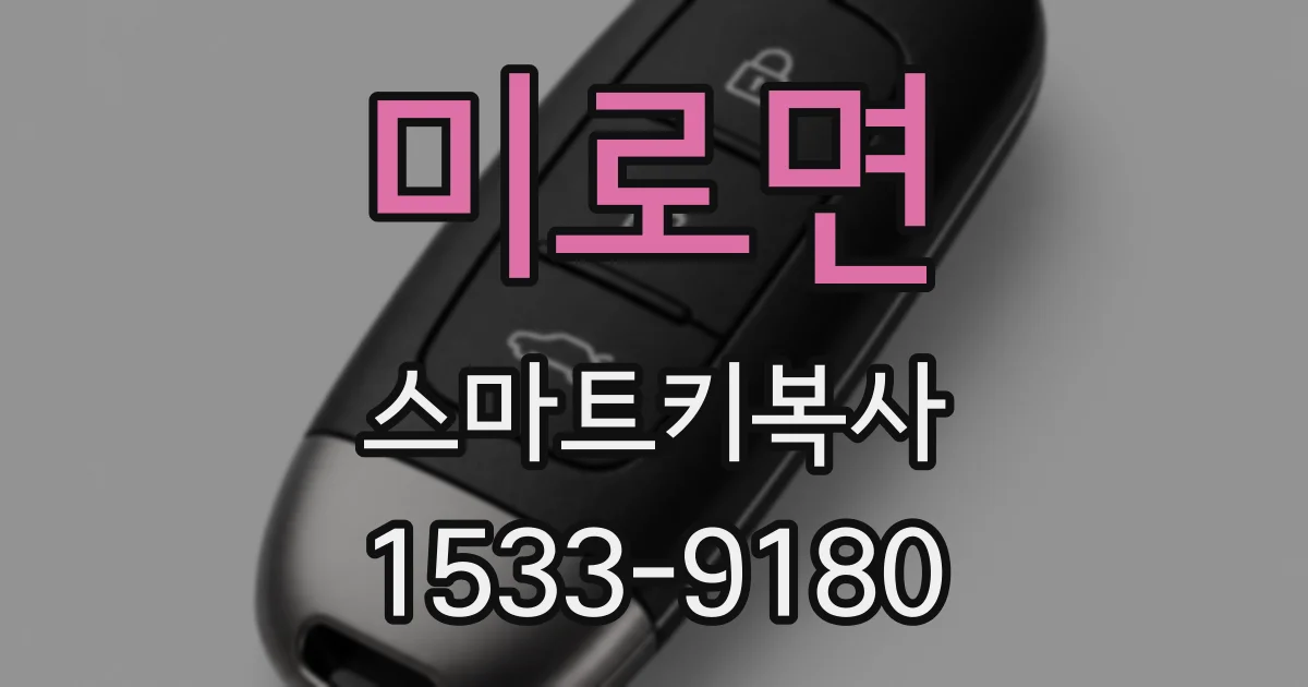 미로면 스마트키복사