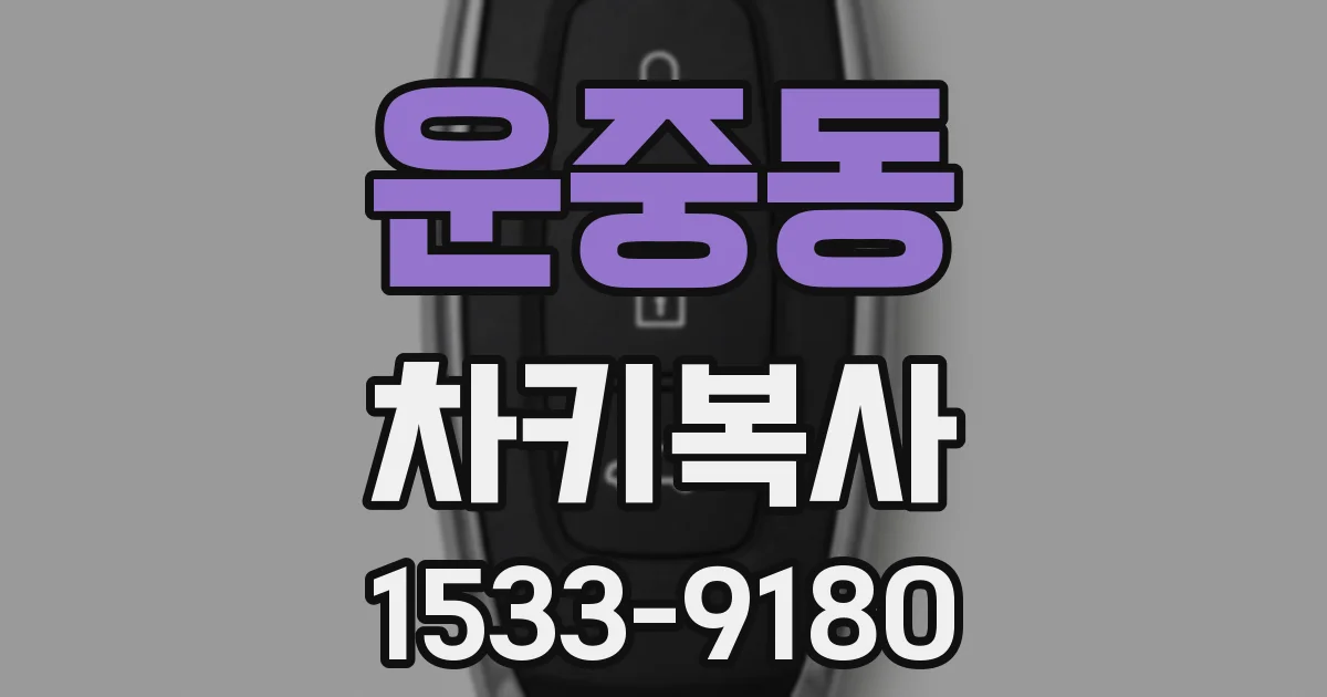 운중동 차키복사