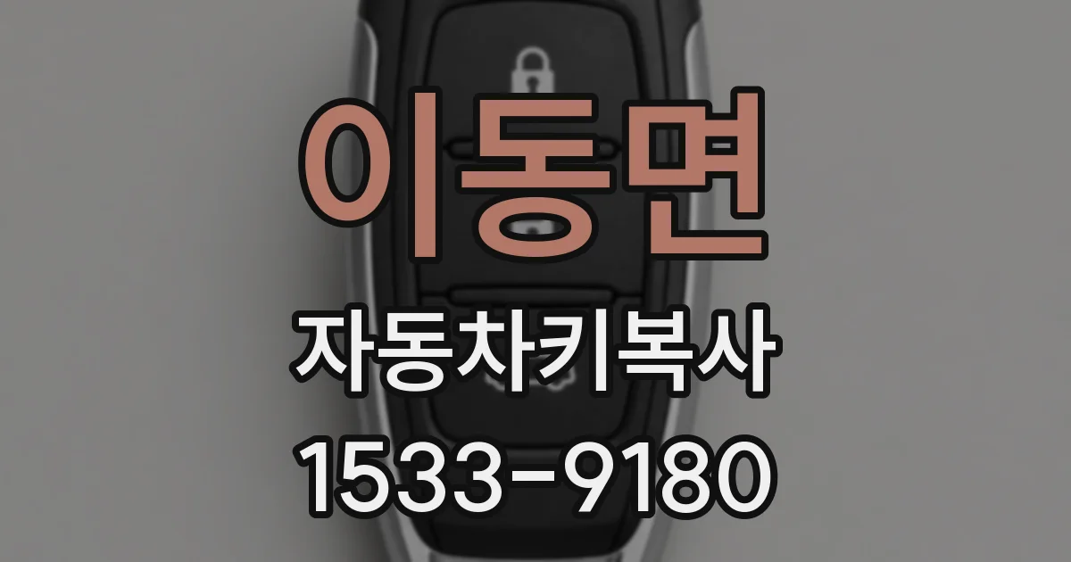 이동면 자동차키복사