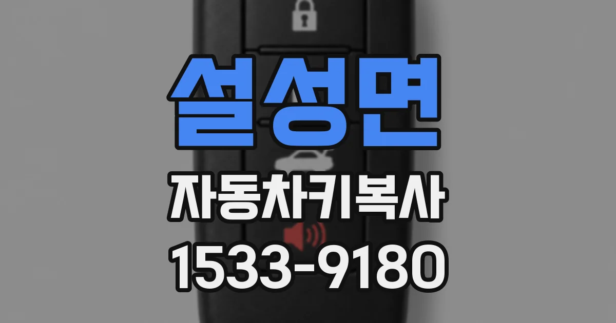 설성면 자동차키복사