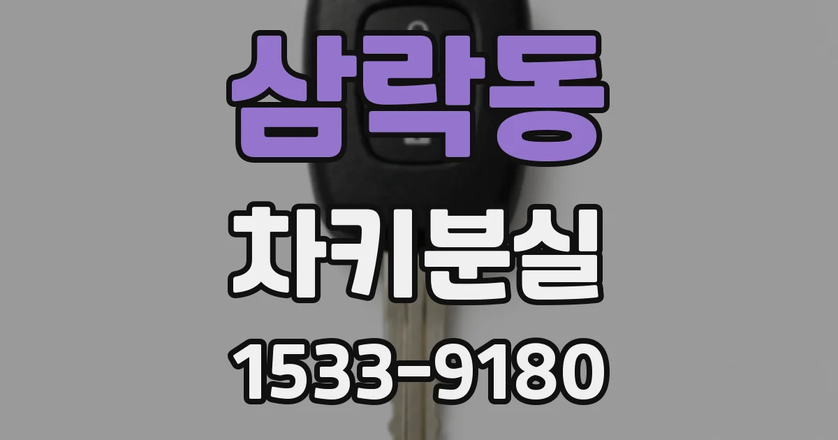 삼락동 차키분실