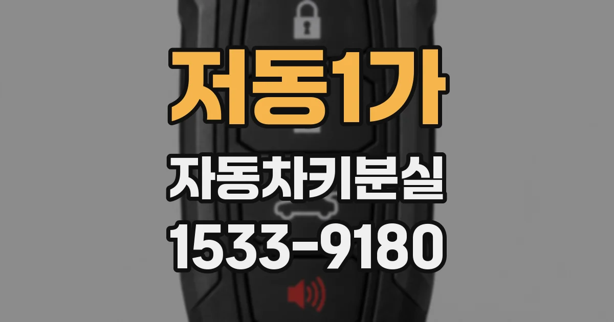 저동1가 자동차키분실