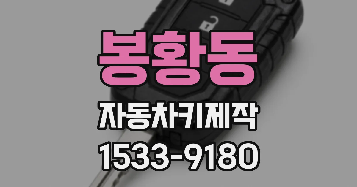 봉황동 자동차키제작