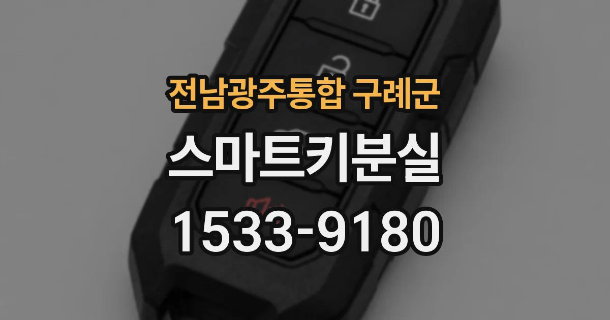 전남광주통합 구례군 스마트키분실