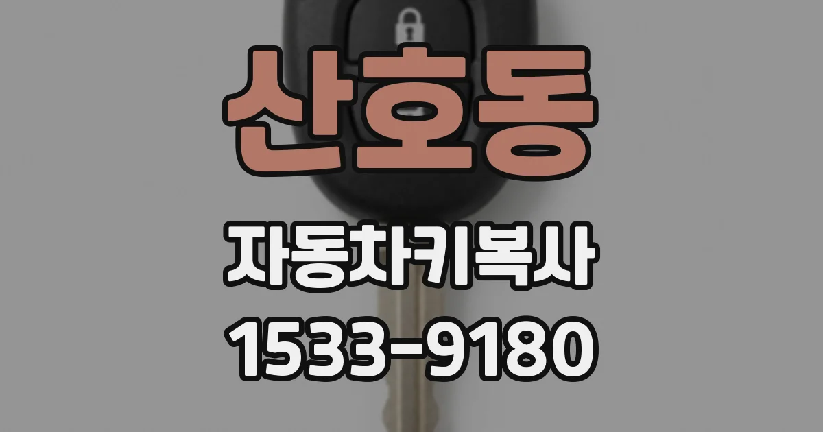 산호동 자동차키복사