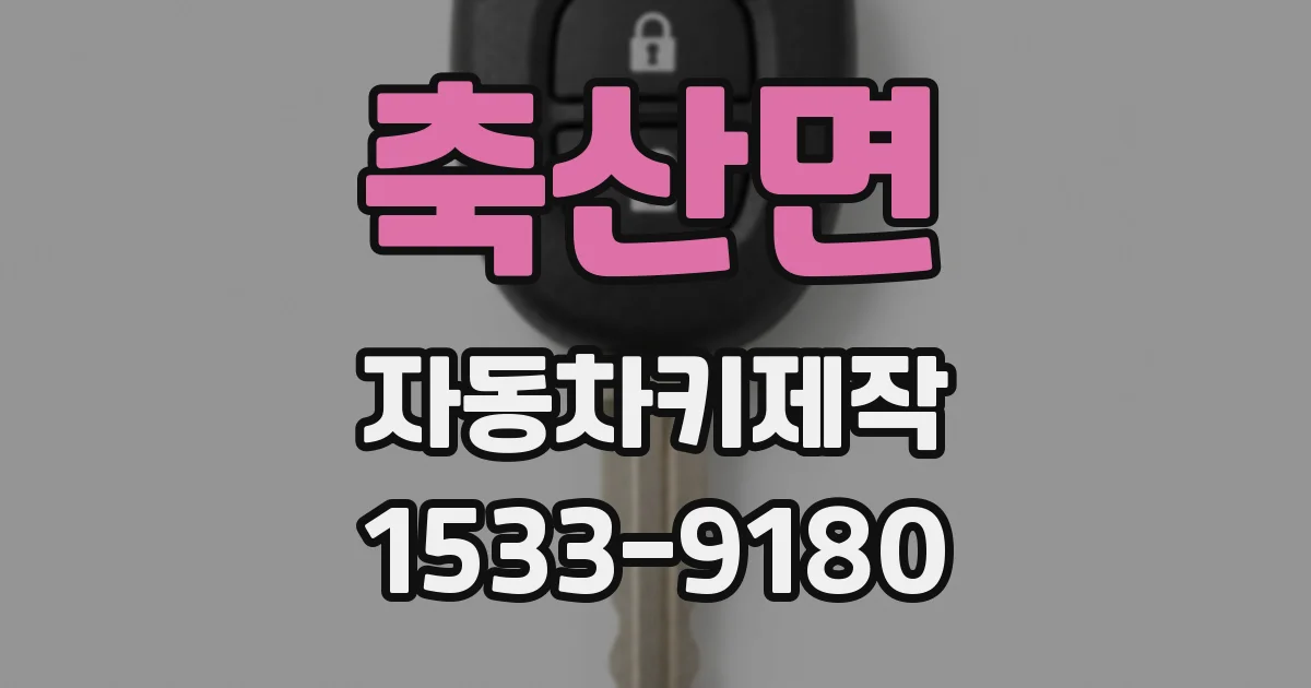 축산면 자동차키제작