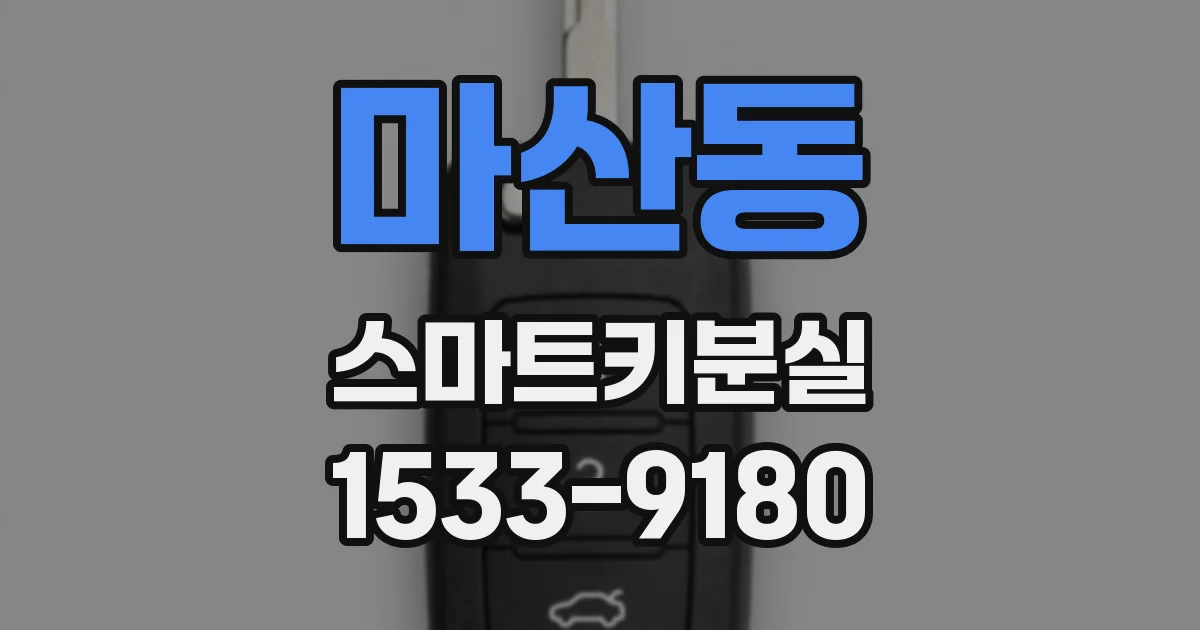 마산동 스마트키분실
