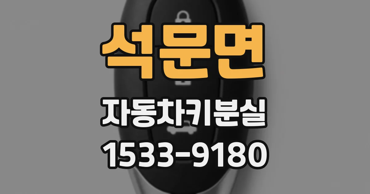 석문면 자동차키분실