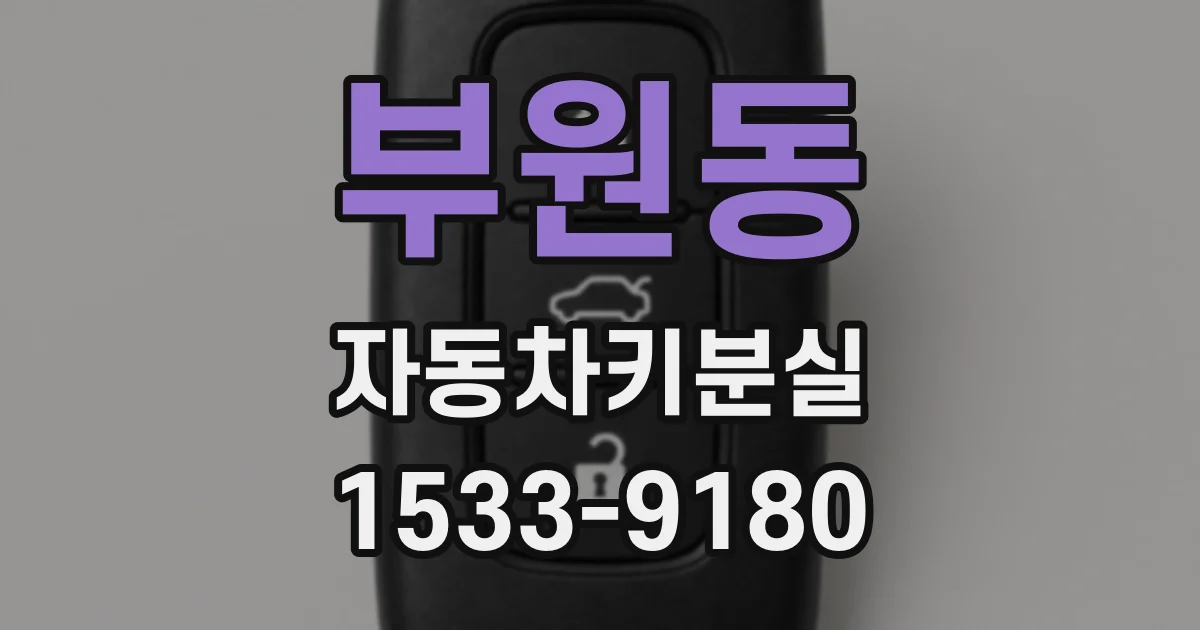 부원동 자동차키분실