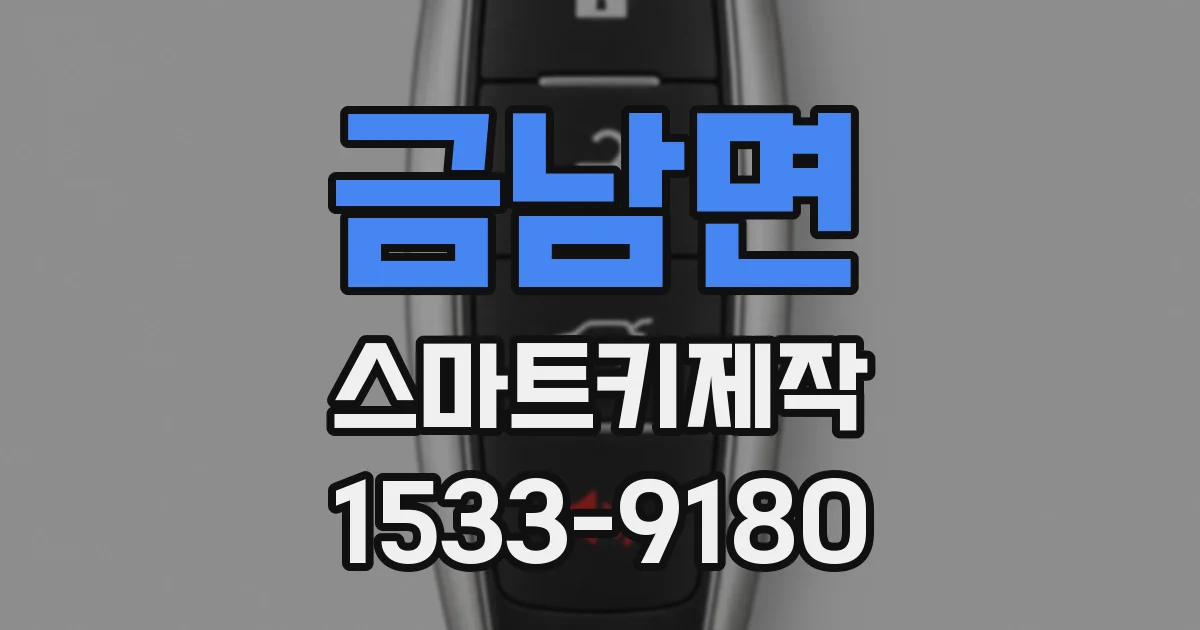 금남면 스마트키제작