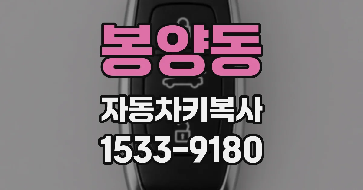 봉양동 자동차키복사