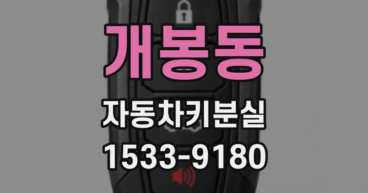 개봉동 자동차키분실