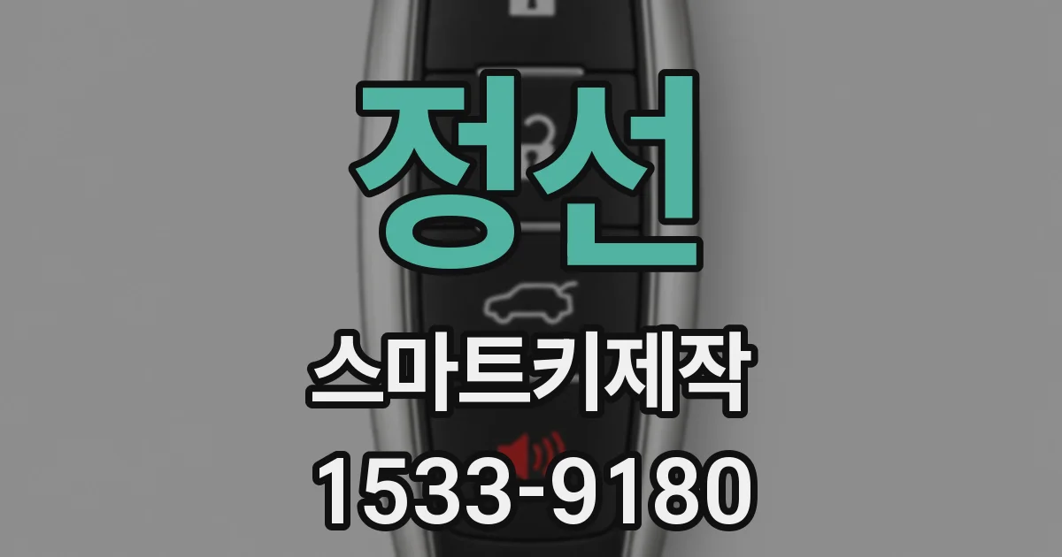 정선 스마트키제작