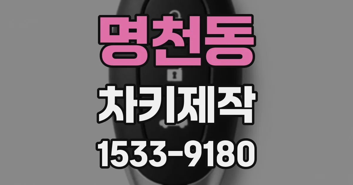 명천동 차키제작