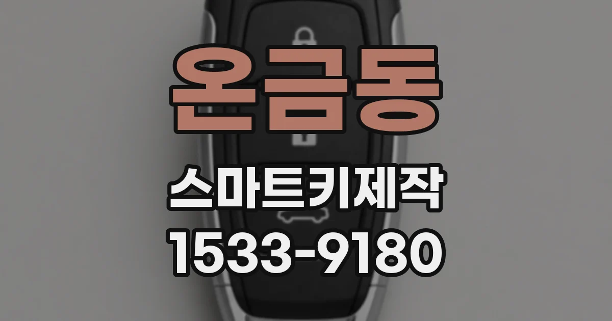 온금동 스마트키제작