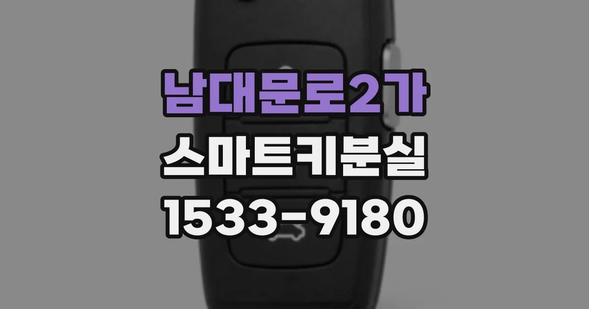 남대문로2가 스마트키분실