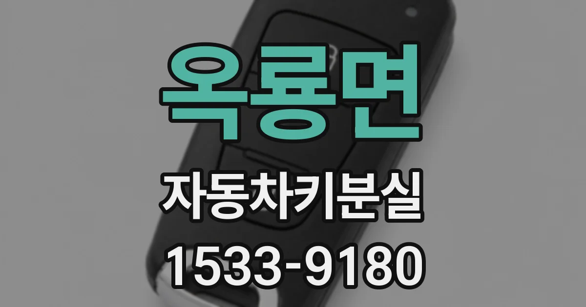 옥룡면 자동차키분실