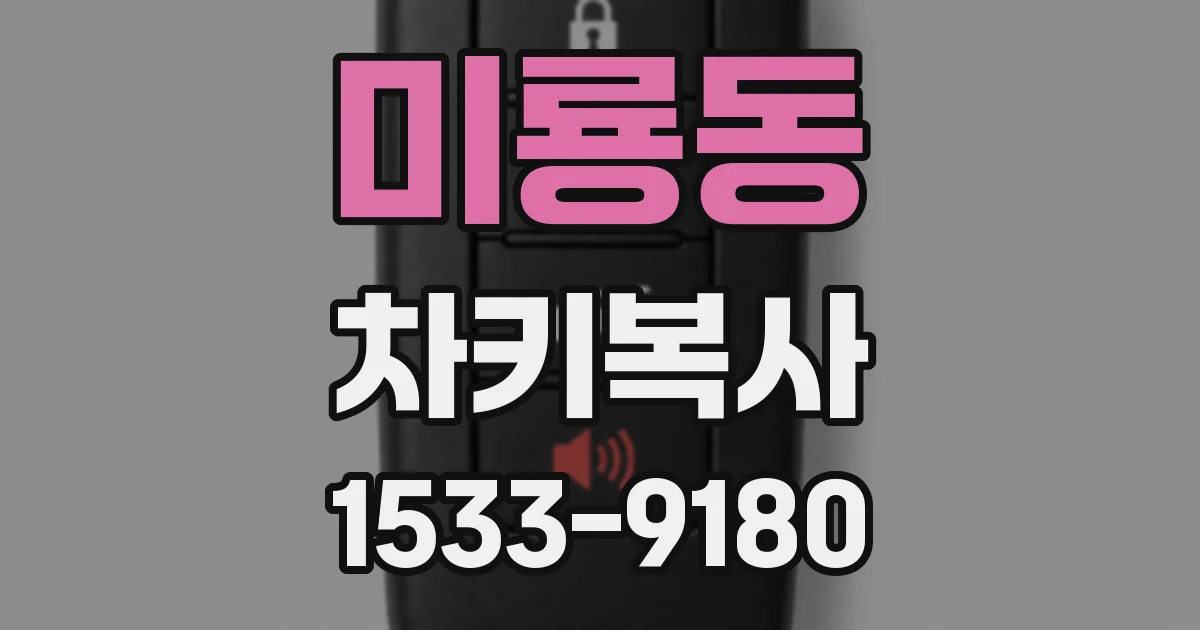 미룡동 차키복사
