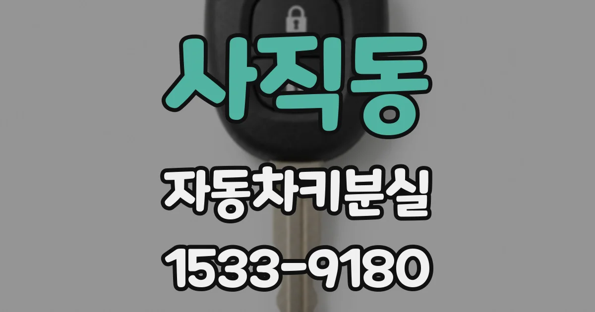 사직동 자동차키분실