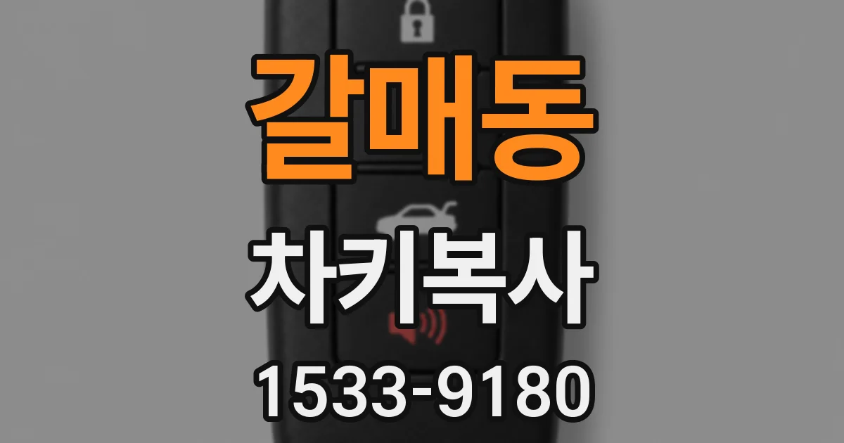 갈매동 차키복사
