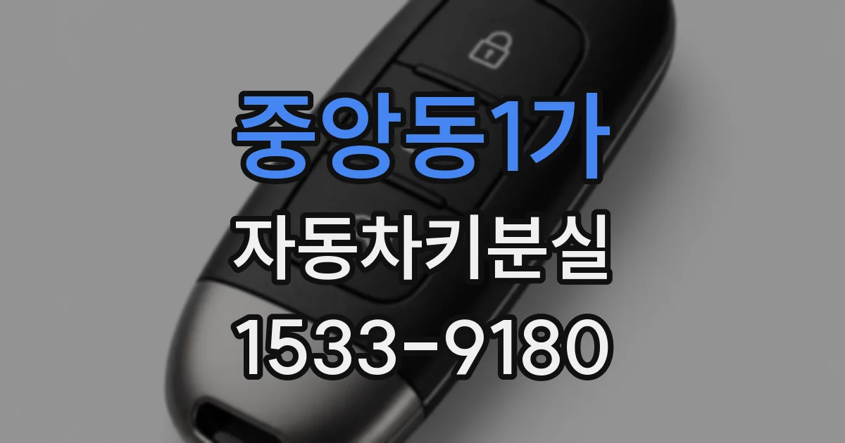 중앙동1가 자동차키분실