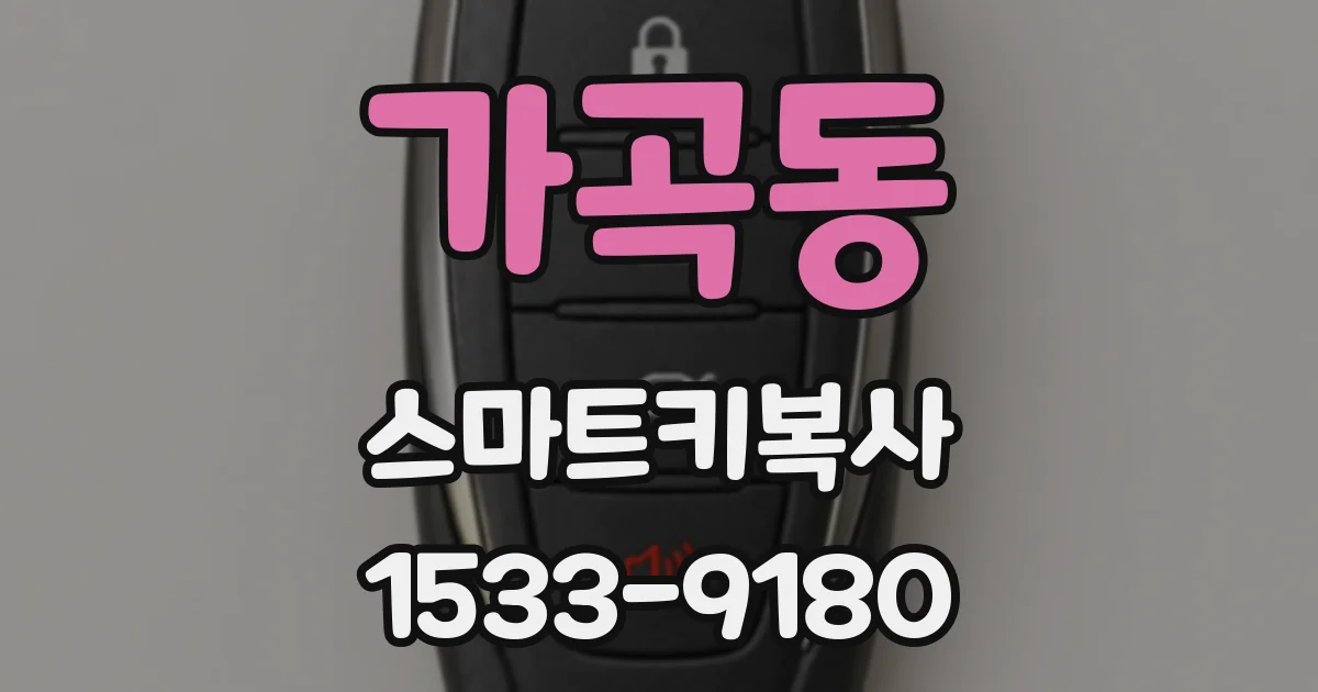 가곡동 스마트키복사