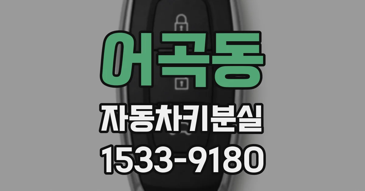 어곡동 자동차키분실