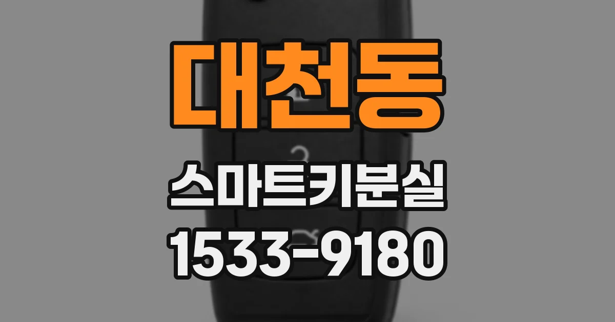 대천동 스마트키분실