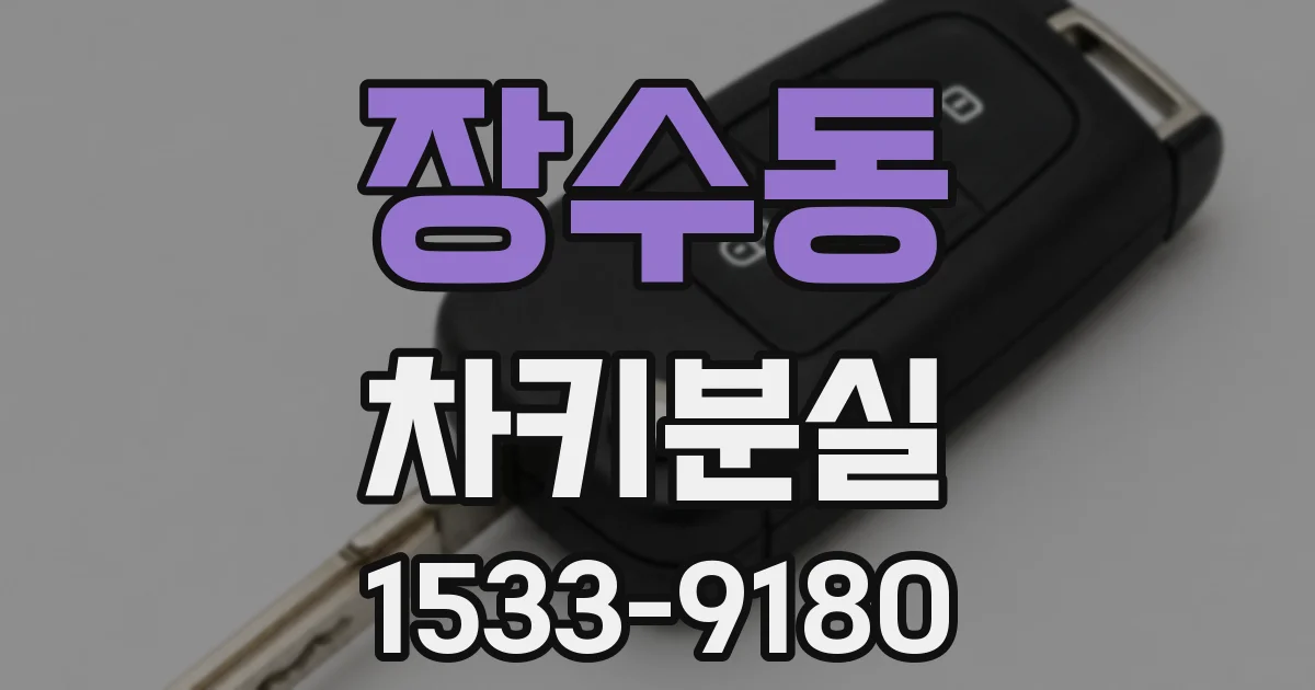 장수동 차키분실