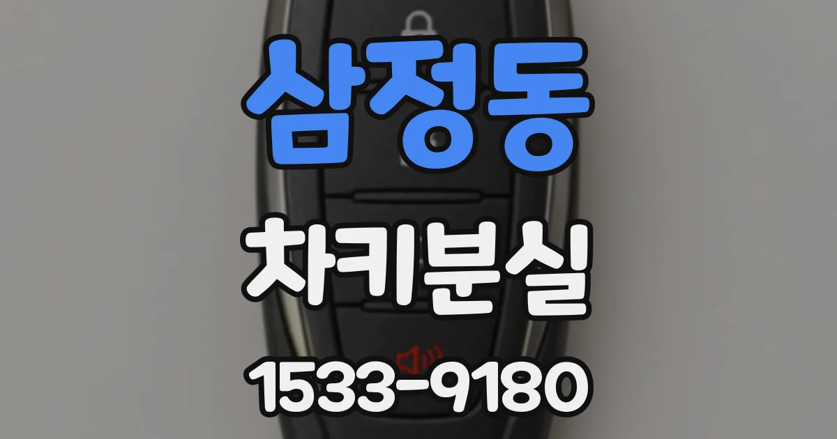 삼정동 차키분실