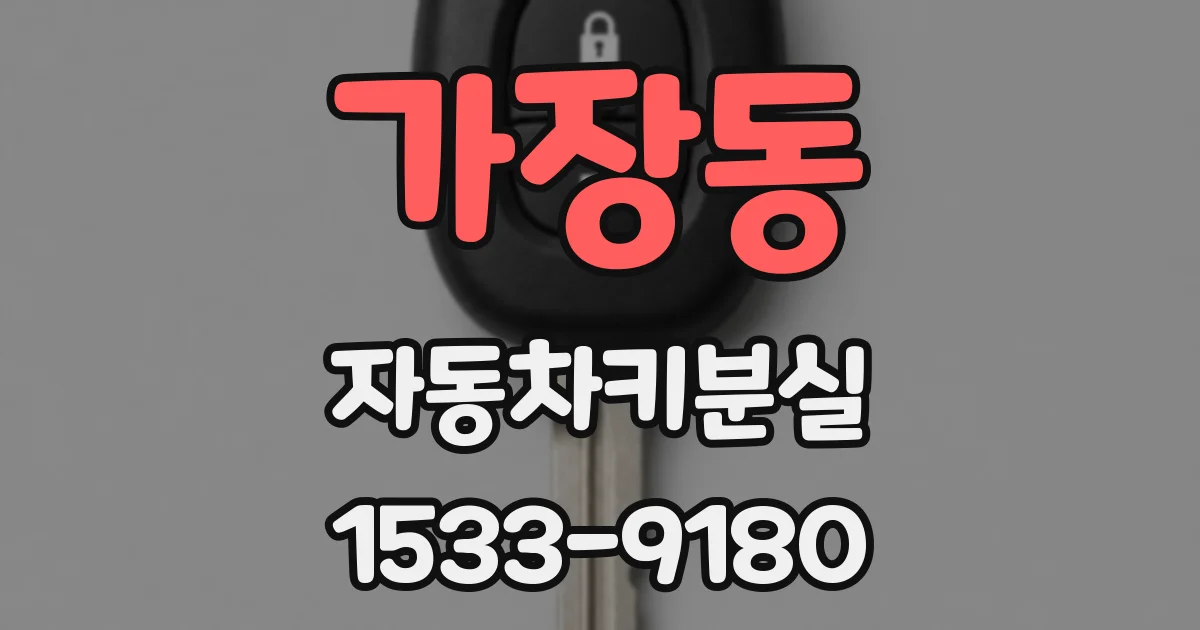 가장동 자동차키분실