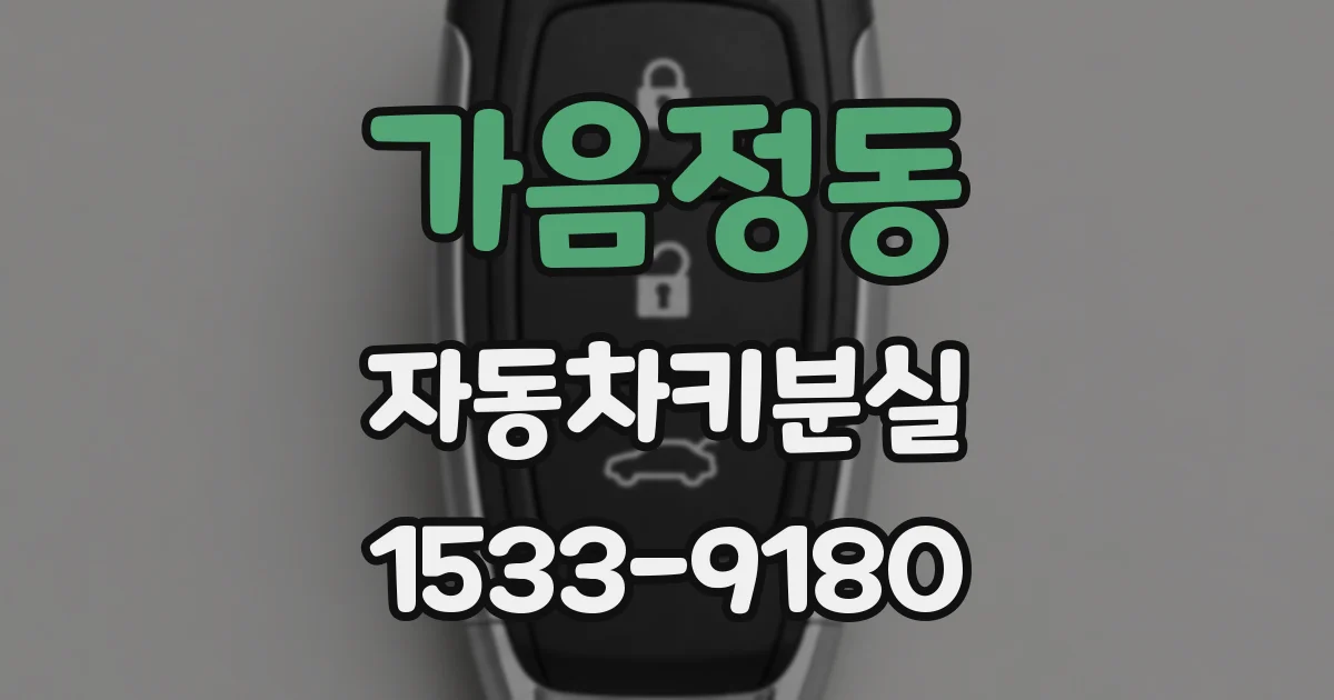 가음정동 자동차키분실