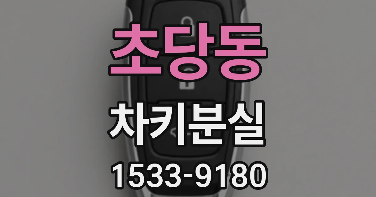 초당동 차키분실