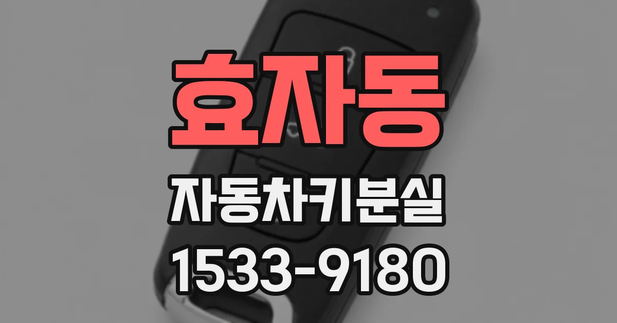 효자동 자동차키분실