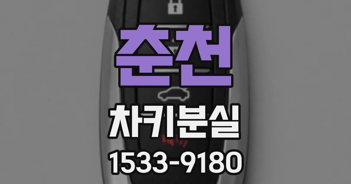 춘천 차키분실