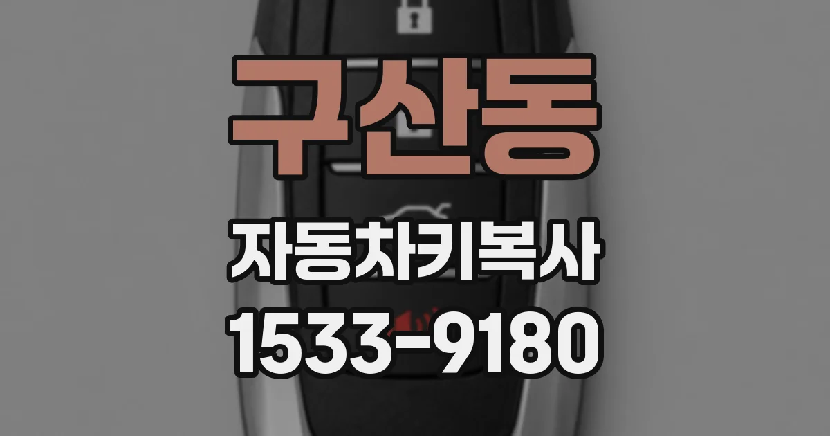 구산동 자동차키복사