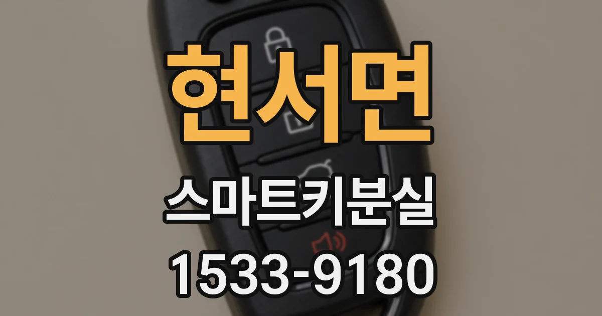 현서면 스마트키분실