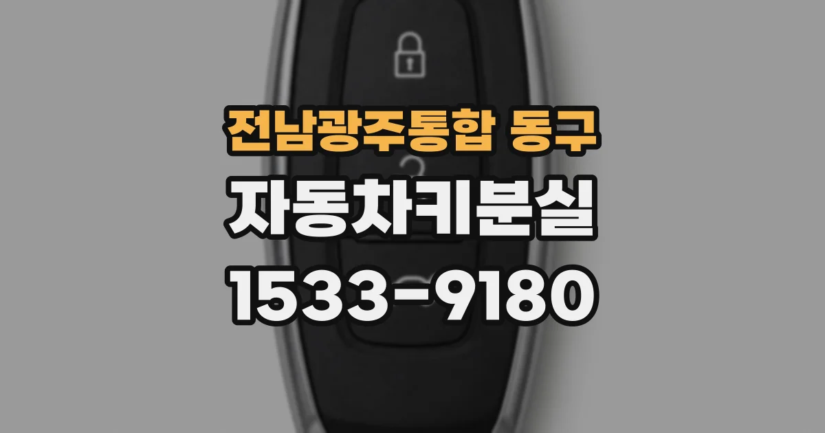 전남광주통합 동구 자동차키분실