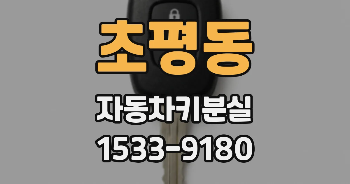 초평동 자동차키분실