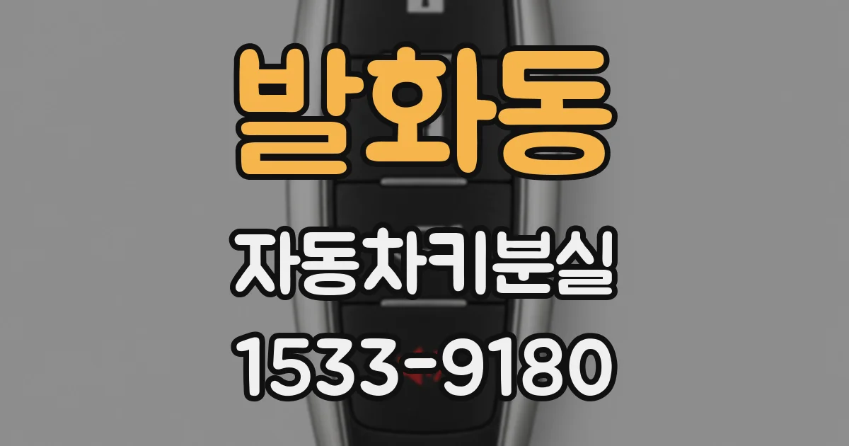발화동 자동차키분실