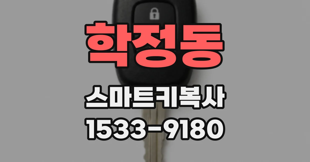 학정동 스마트키복사