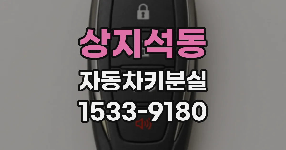 상지석동 자동차키분실