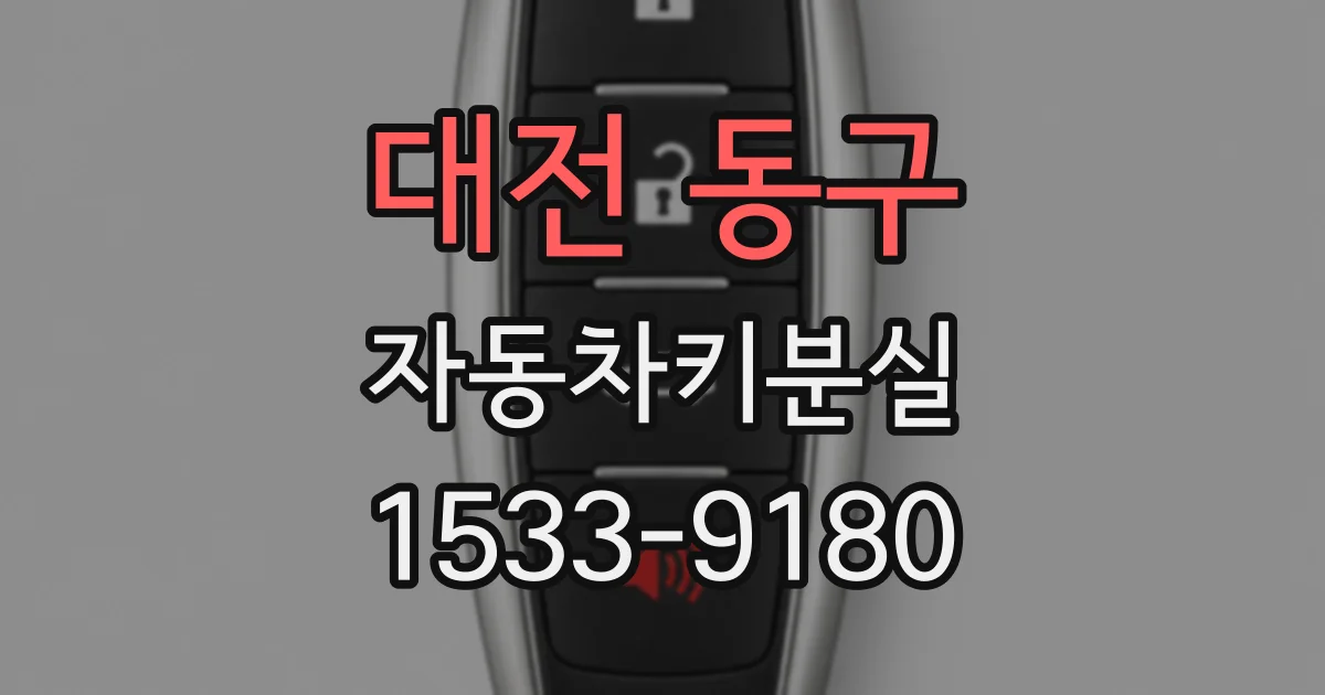 대전 동구 자동차키분실