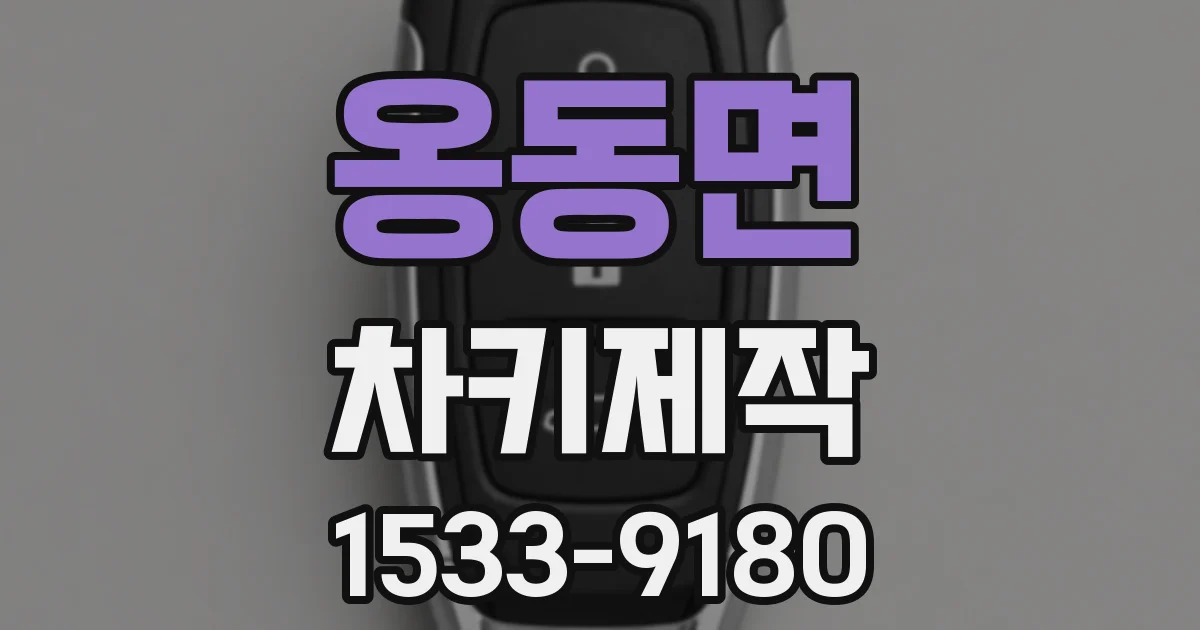 옹동면 차키제작