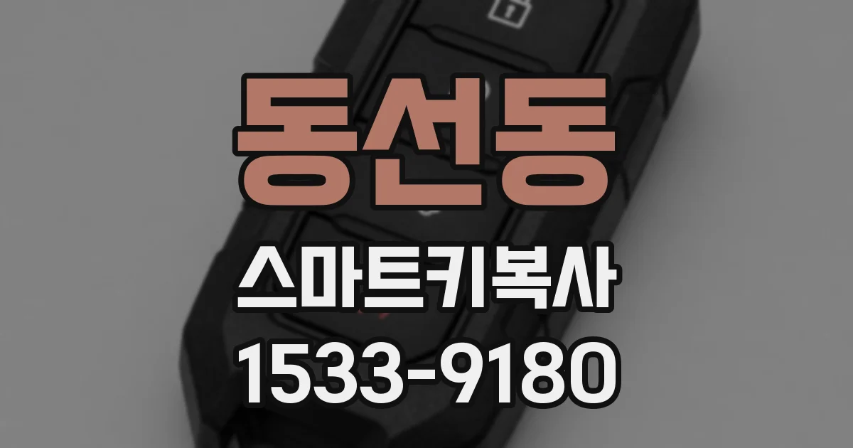 동선동 스마트키복사